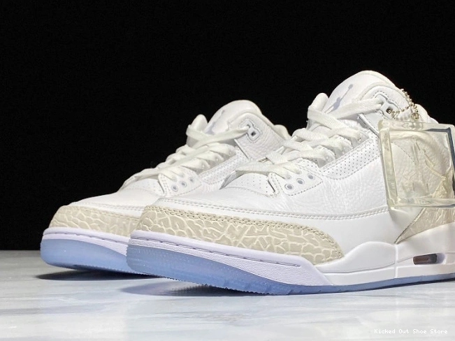 Kicked Out Shoe Store 3 Jordan Air White Retro 136064-111 Triple 0823